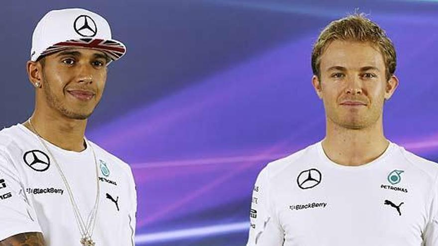 Lewis Hamilton y Nico Rosgberg.