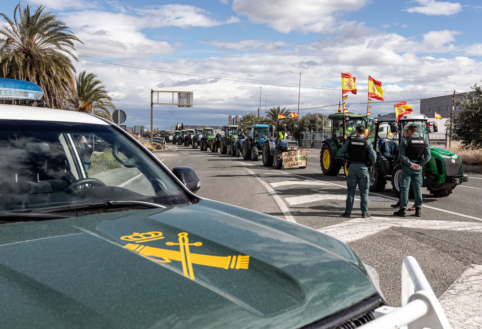 Protesta de agricultores en la vega Baja