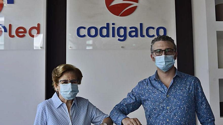 Martínez y Vázquez, ayer en la sede de Codigalco.