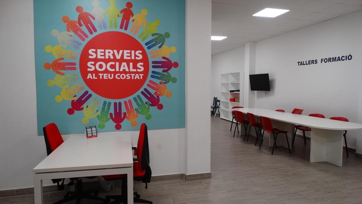 Instalaciones del departamento de Servicios Sociales en Xàtiva, en una imagen de archivo.