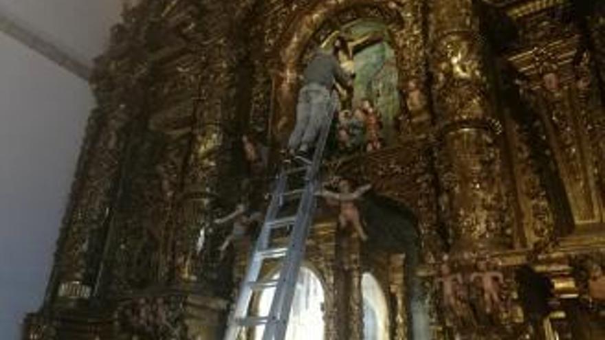 El Cristo del Socorro ya está en el taller para su rehabilitación