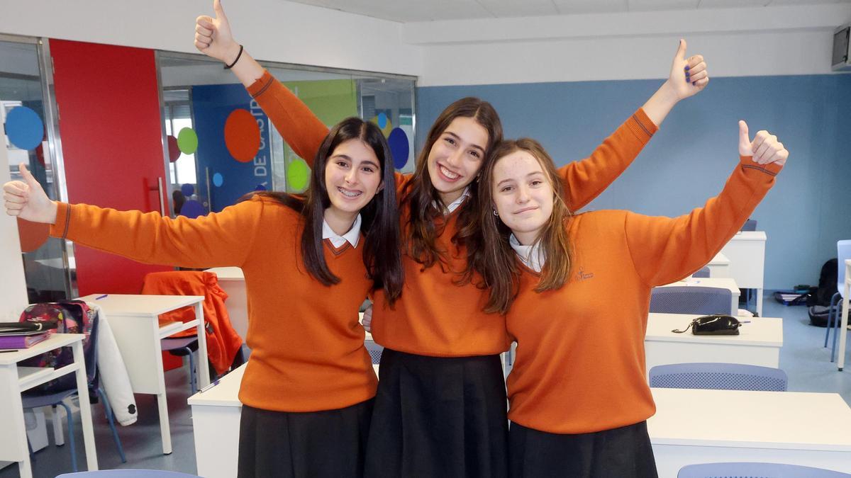 Candela, Lucía y Águeda, las alumnas premiadas