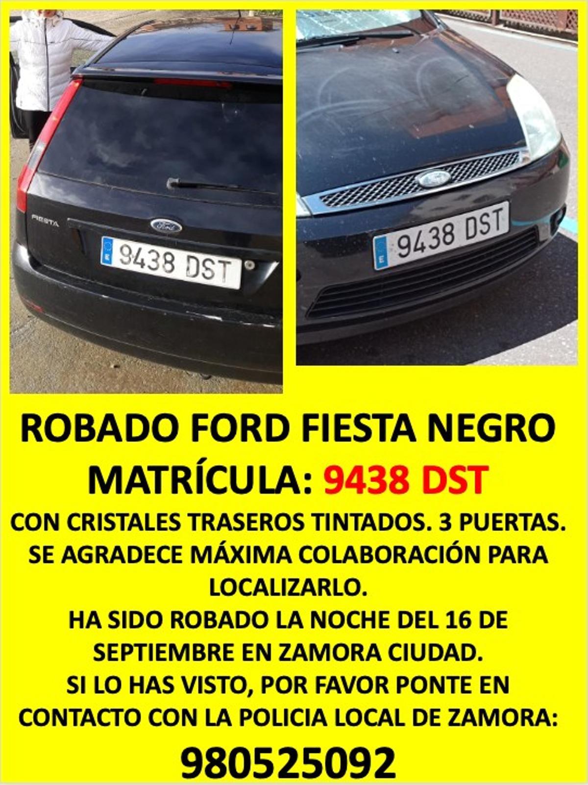 Ford Fiesta negro.