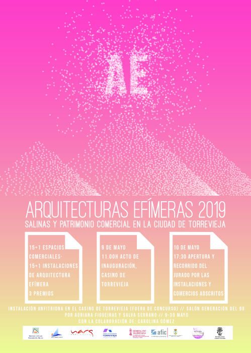 Alumnos de arquitectura de la UA han diseñado y realizado 15 montajes de arquitecturas efímeras en comercios del centro del casco urbano