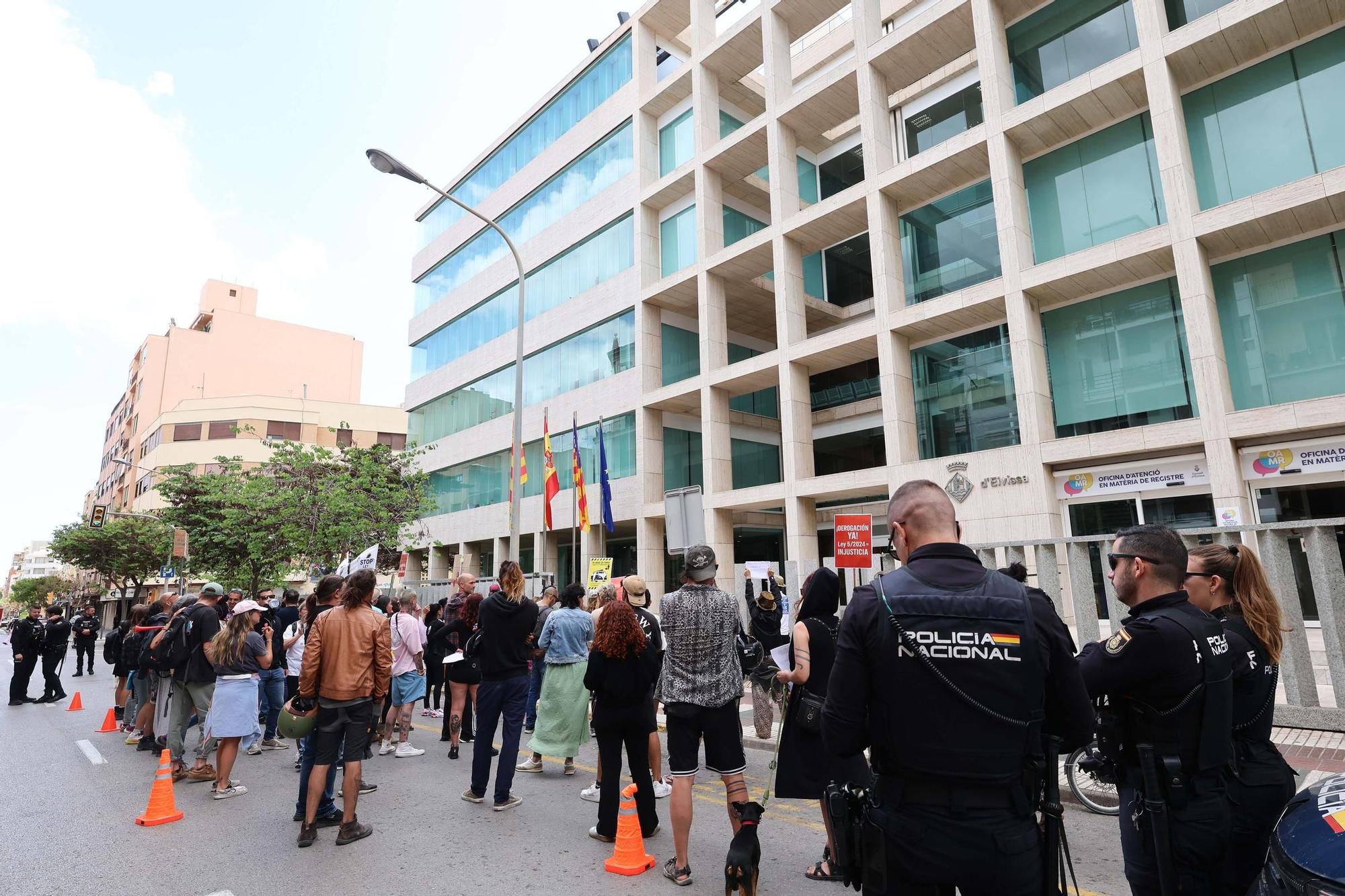 Nueva manifestación de caravanistas en Ibiza