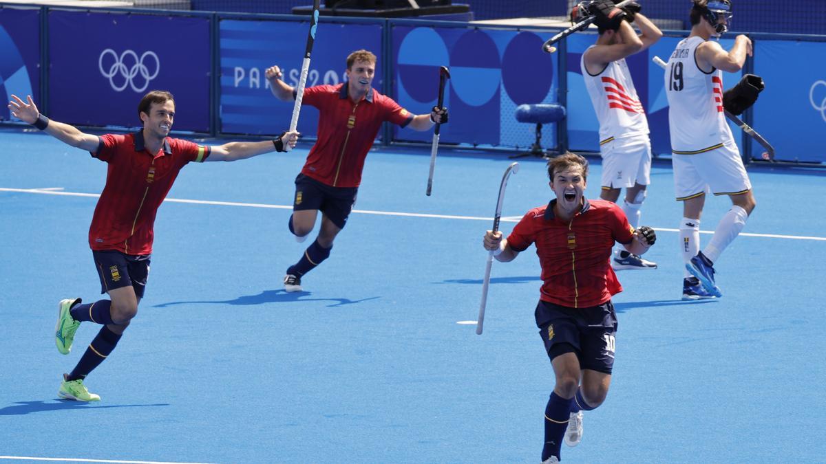 La selección española de hockey derrotó a Belgica en cuartos de final.