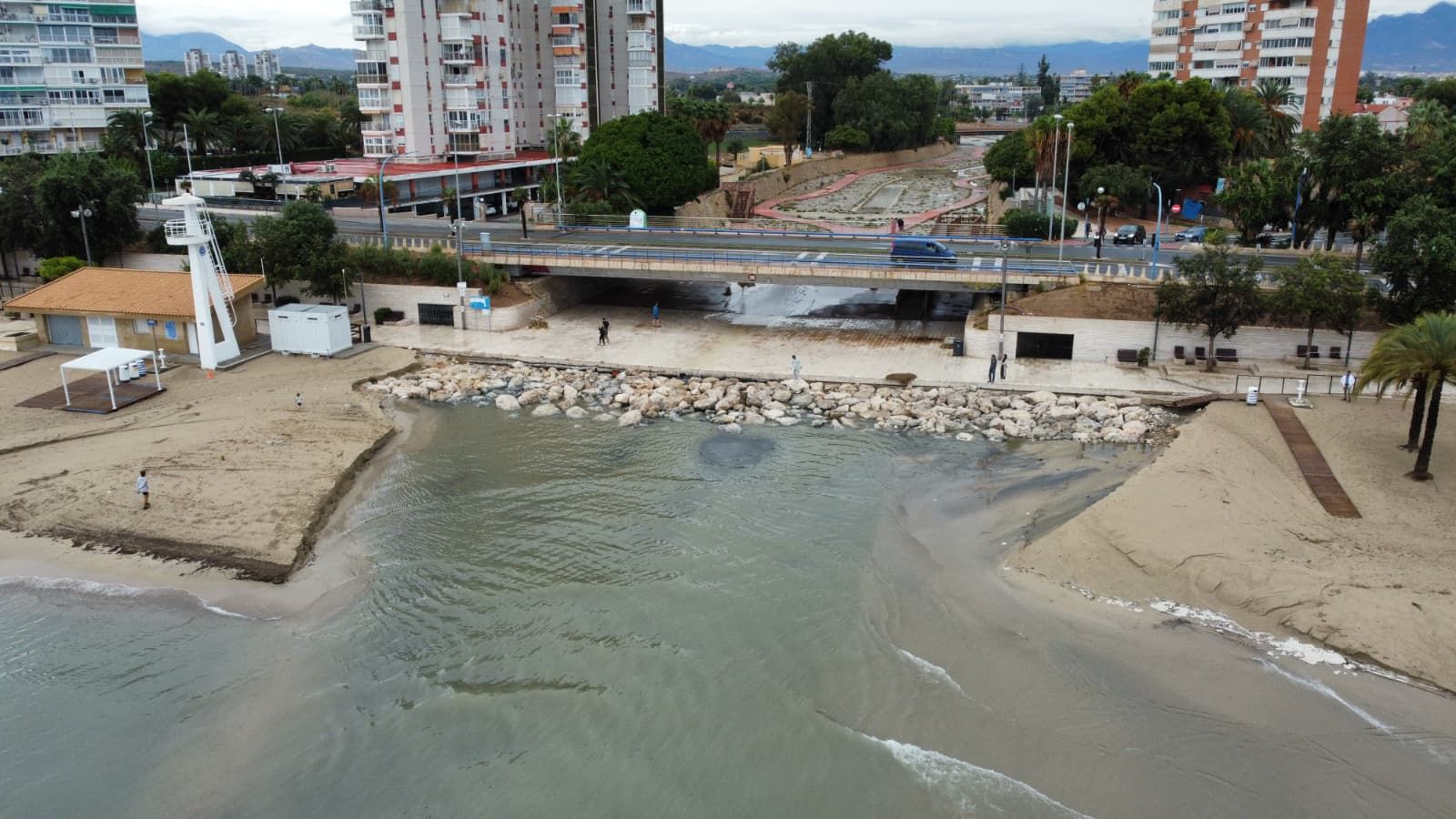 Así ha quedado la Albufereta tras las lluvias