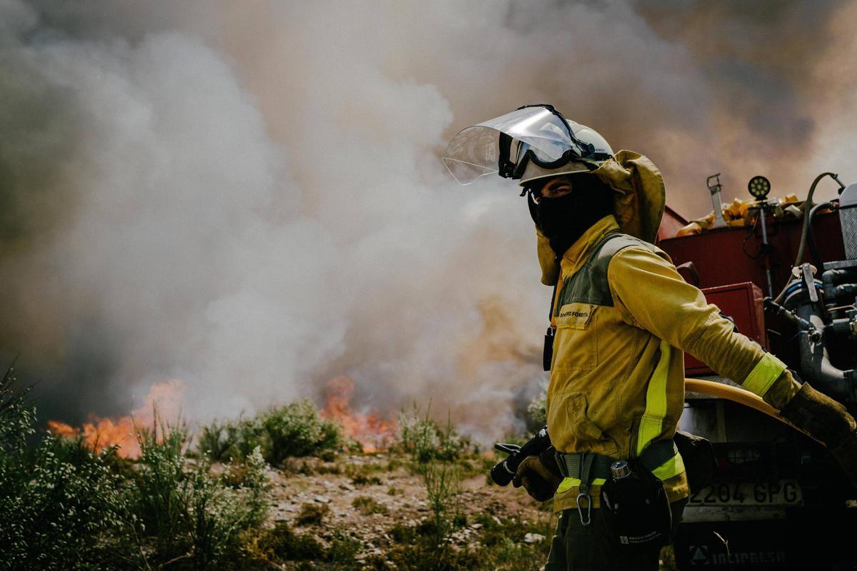 El incendio de Boborás, el primer foco importante en Ourense antes del verano
