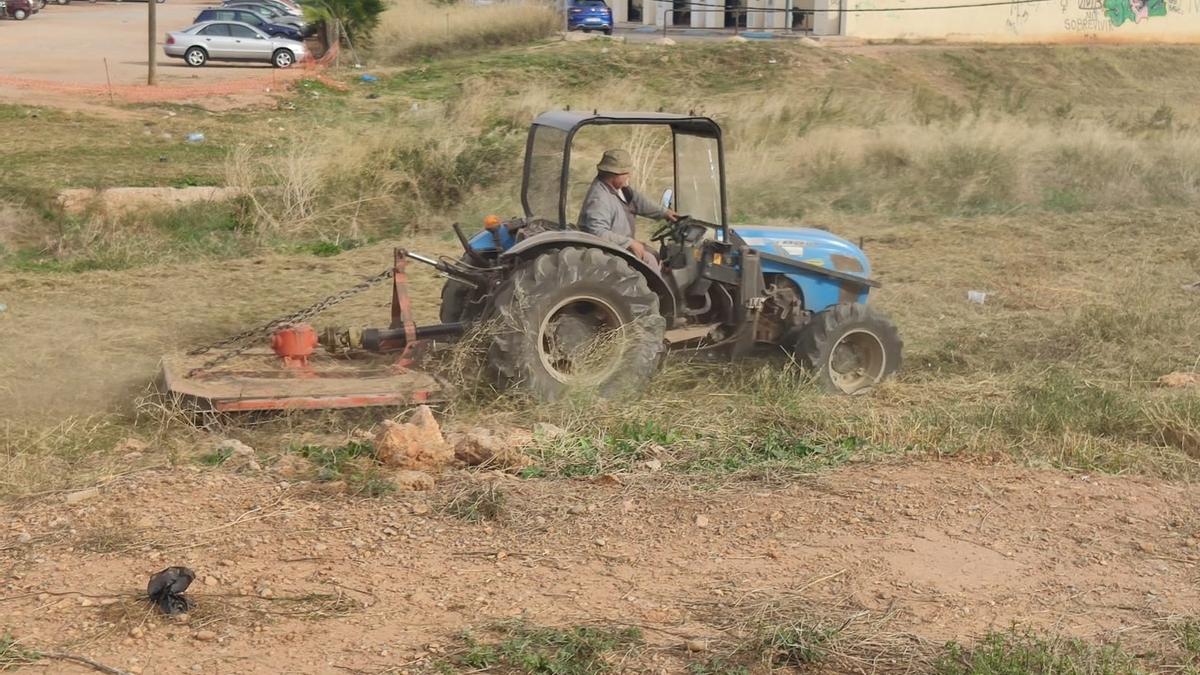 La parcela cercana al centro de Alzhéimer ha sido de las primeras en acondicionarse.