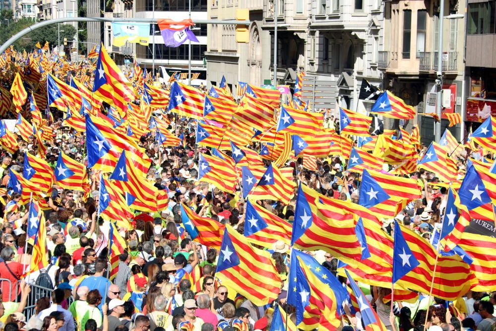 Concentració per la Diada 2017 a Barcelona