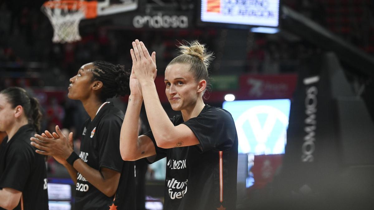 Leo Fiebich, en su regreso al Príncipe Felipe con la camiseta del Valencia Basket.