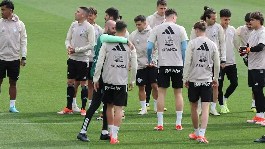 El Celta se ejercita en Afouteza de cara al partido contra el Athletic