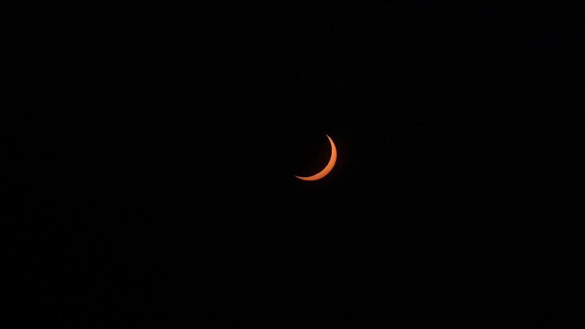 El eclipse en la ciudad de Murcia.