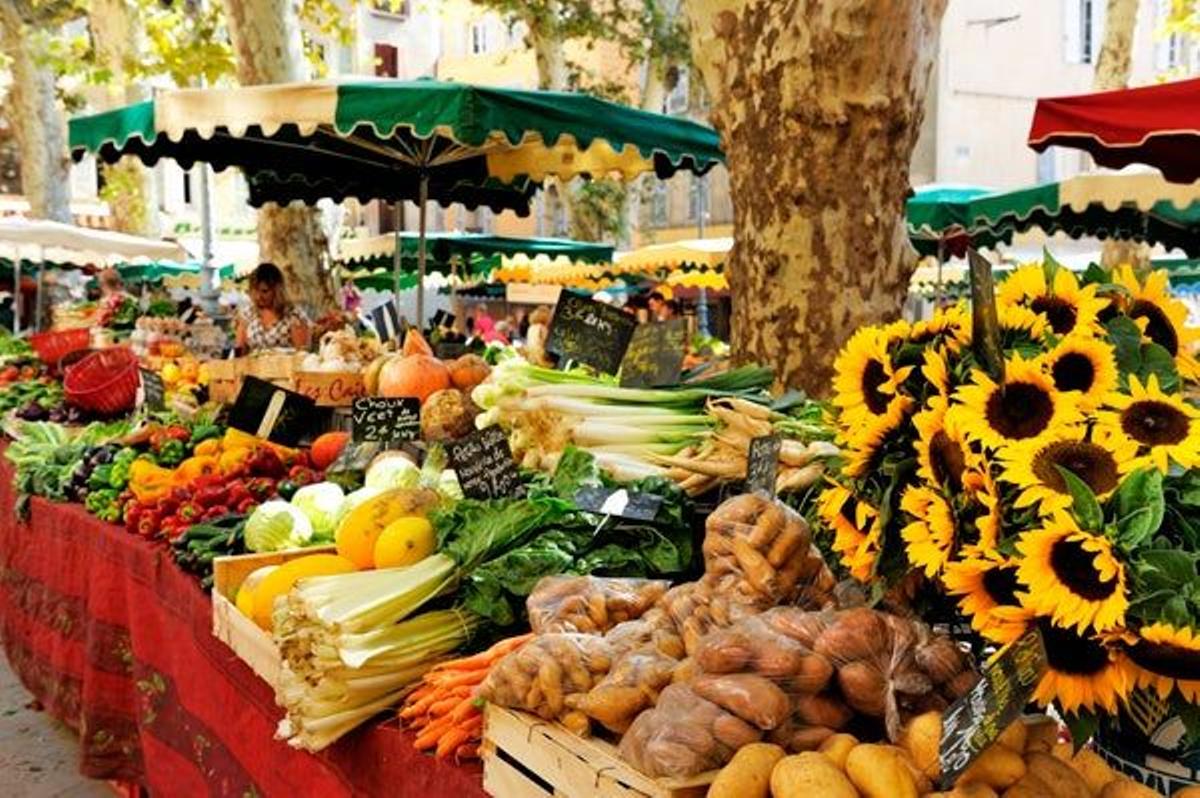 Mercado de frutas y verduras en Aix en Provence.