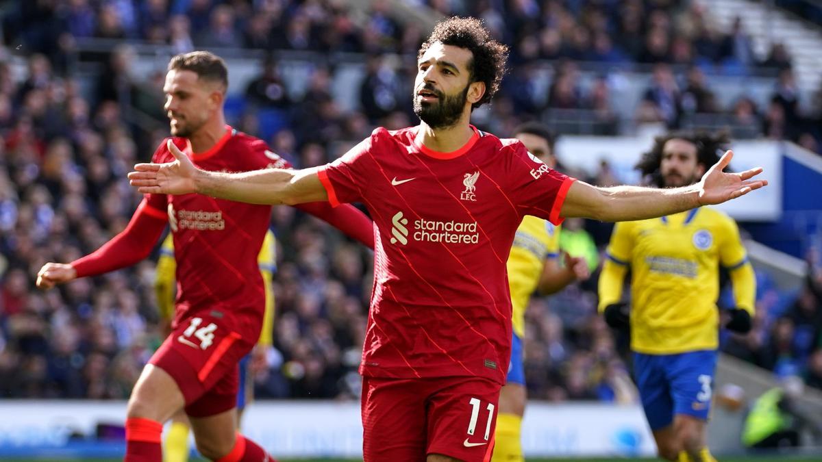 Salah acaba de marcar un gol al Brighton en la Premier.