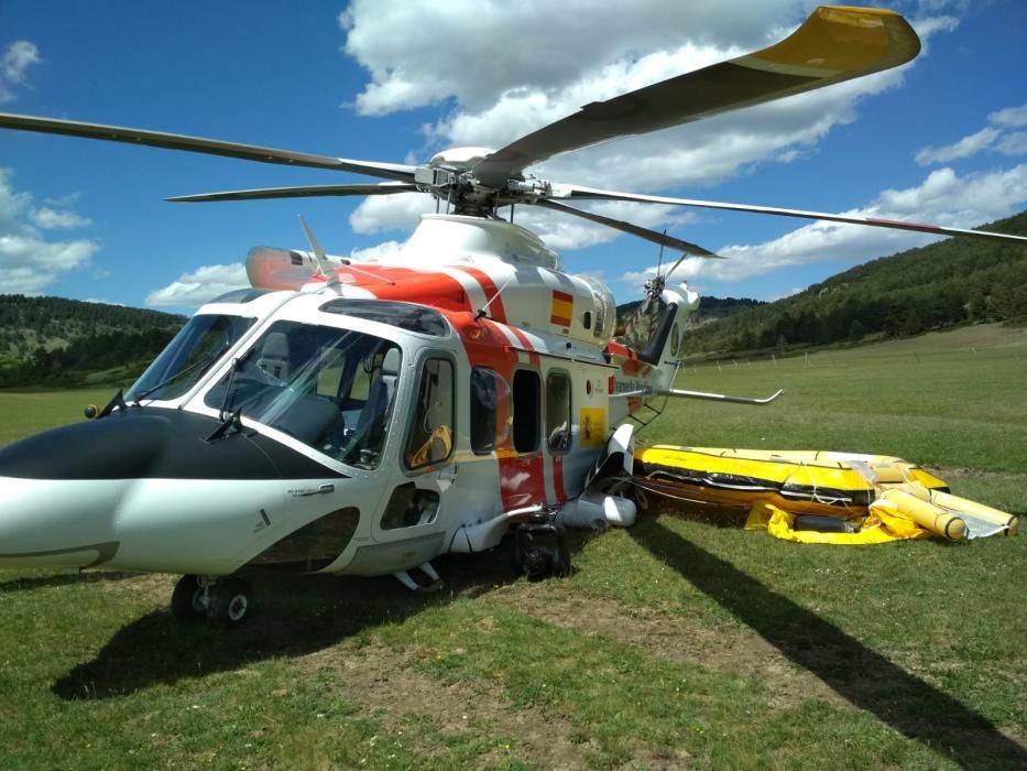 Aterrizaje de emergencia de un helicóptero que iba de Mutxamel a Gijón