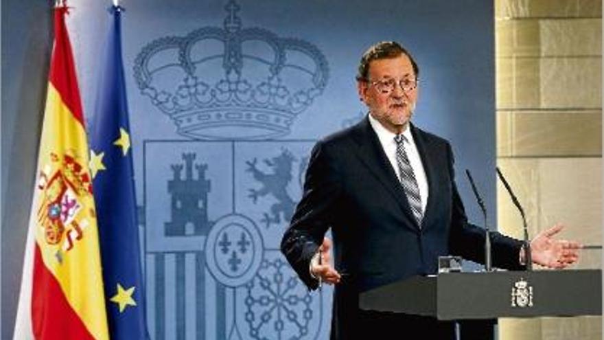 Mariano Rajoy a la Moncloa després de la reunió de dijous amb el rei Felip VI.