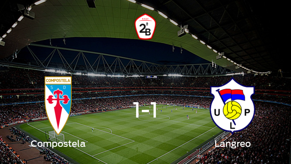 El Compostela y el Langreo empatan a uno en el Estadio Municipal Vero Boquete de San Lázaro
