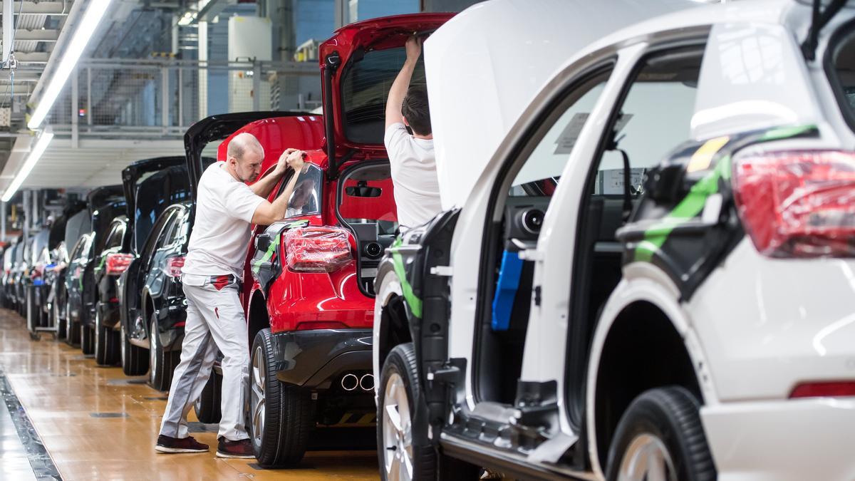 Imagen de una fabrica de coches en Alemania.