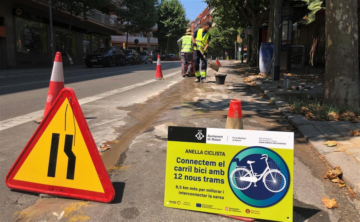 Mataró inicia les obres de l’anella ciclista, que connectarà els carrils bici de la ciutat