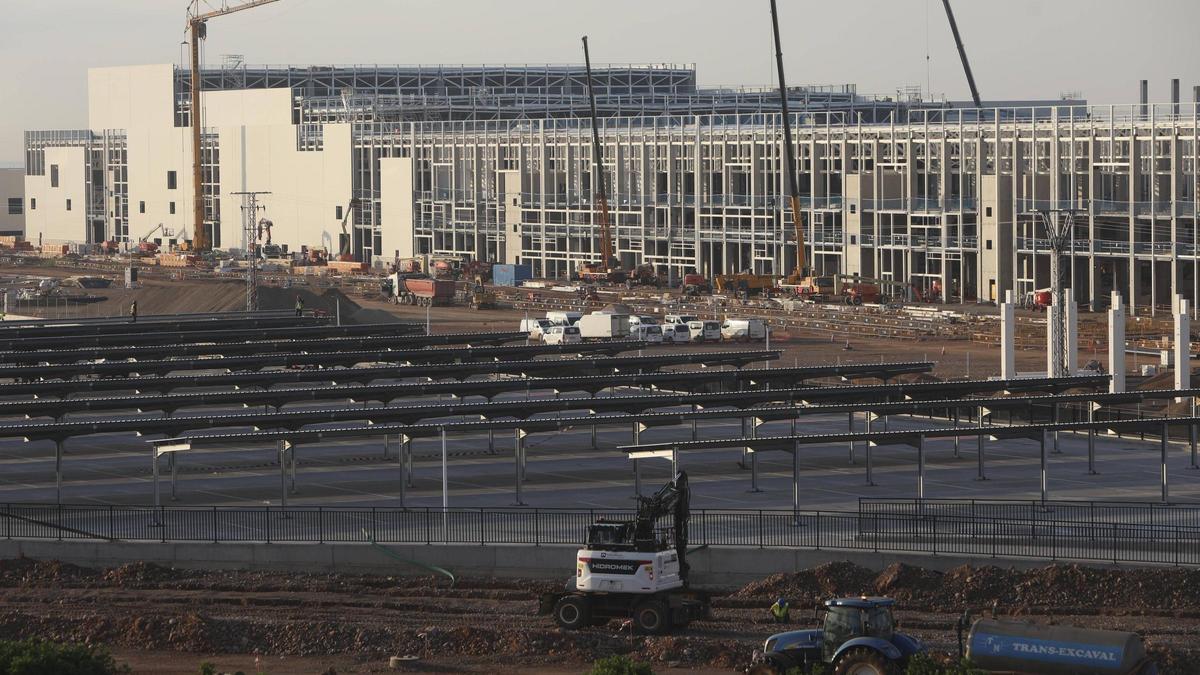 Obras de la gigafactoría de PowerCo en Parc Sagunt II.