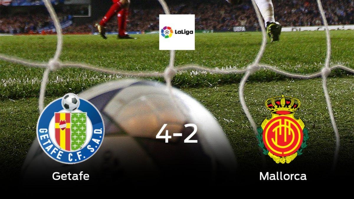 El Getafe suma tres puntos más frente al Mallorca (4-2)