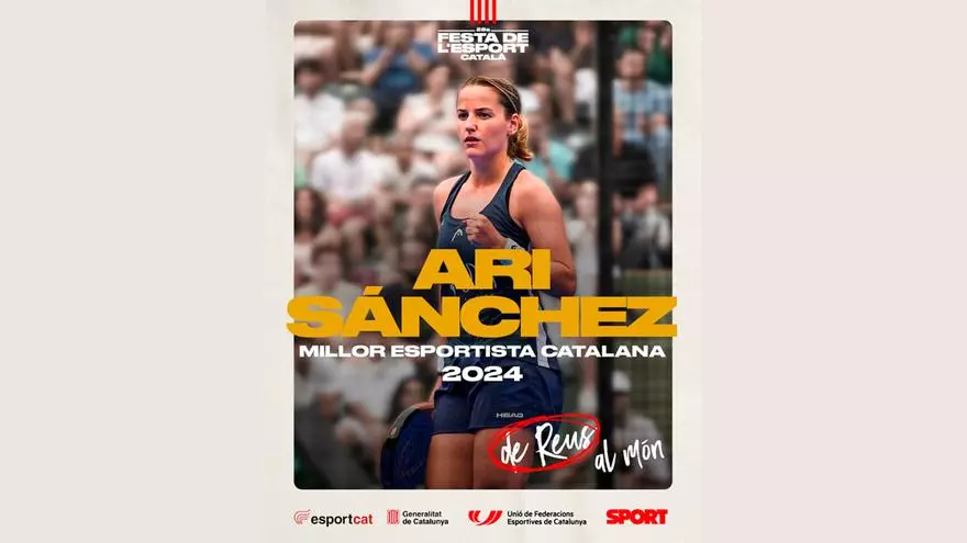 Ari Sánchez antes de recibir el premio a la mejor deportista catalana