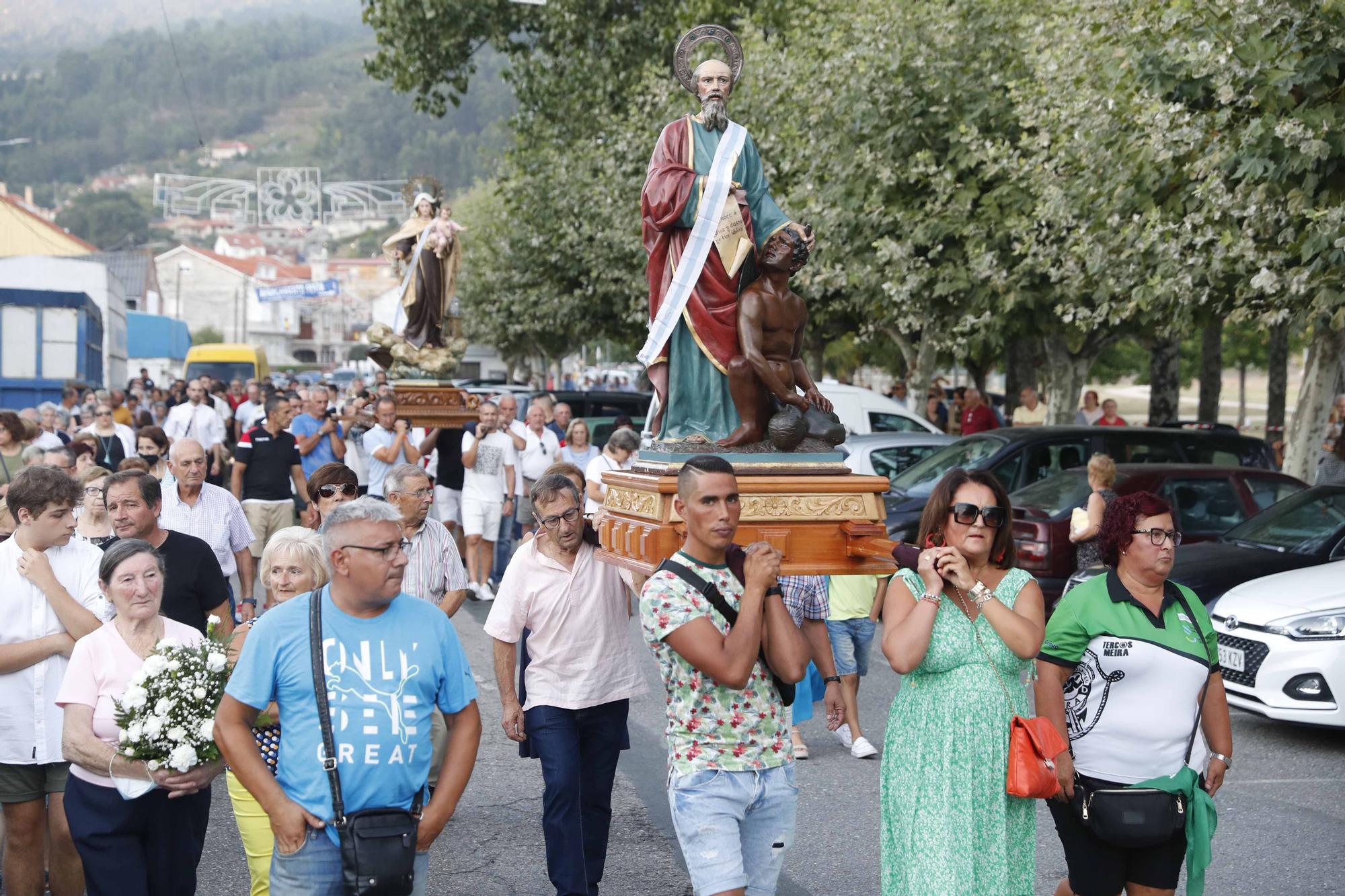 Fiestas en Moaña: Los "tercos y festeiros" de Meira celebran Sametolaméu con un pregonero de lujo