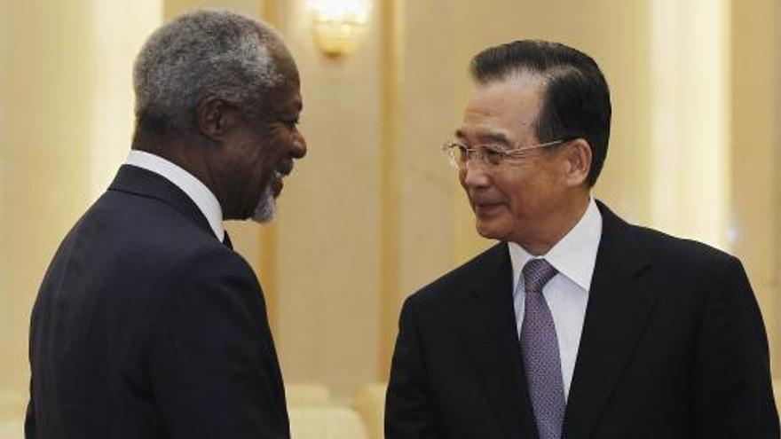 Annan y Jiabao, en Pekín.