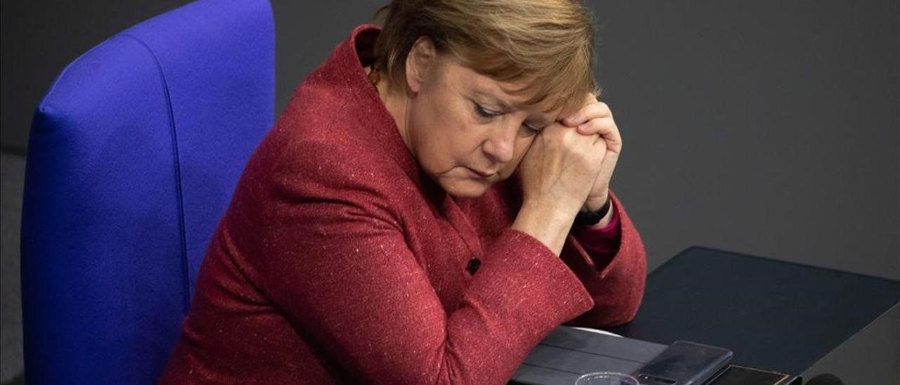 Angela Merkel, en el Parlamento alemán