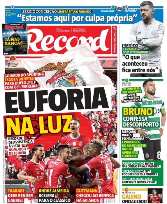 Portada RECORD miércoles 7 agosto 2019