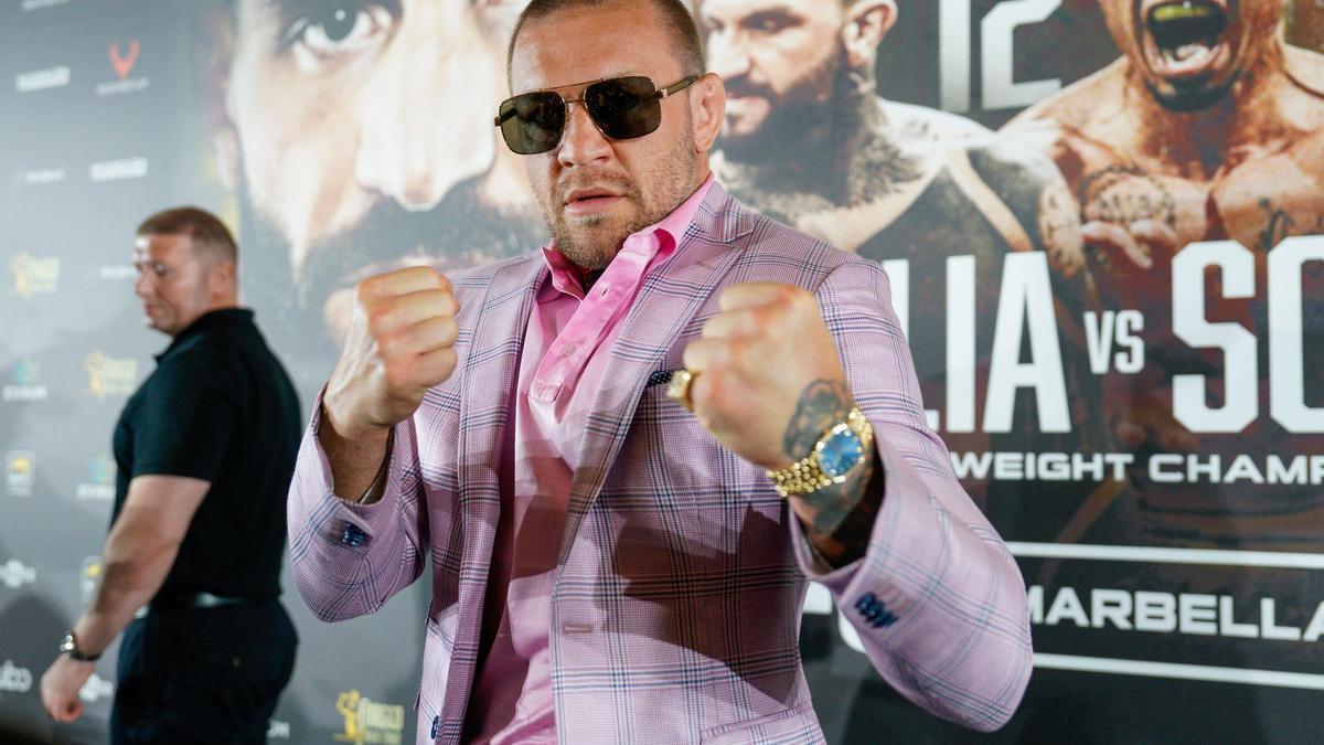 Conor McGregor posa tras anunciar la llegada a España de la liga de combate Bare Knuckle Fighting Championship (BKFC)