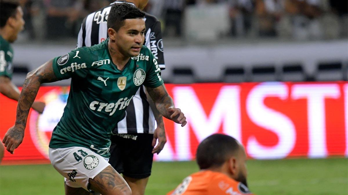 Dudu celebra el gol que dio el pase a la final de la Libertadores