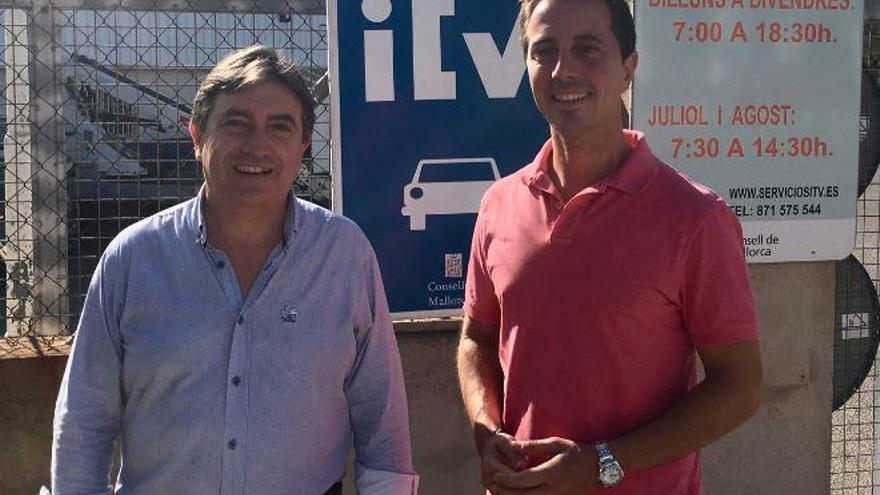 Llorenç Galmés (PP) bei einem Besuch der ITV-Prüfstelle in Inca