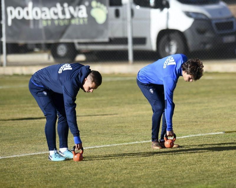 Sesión de entrenamiento del Real Zaragoza