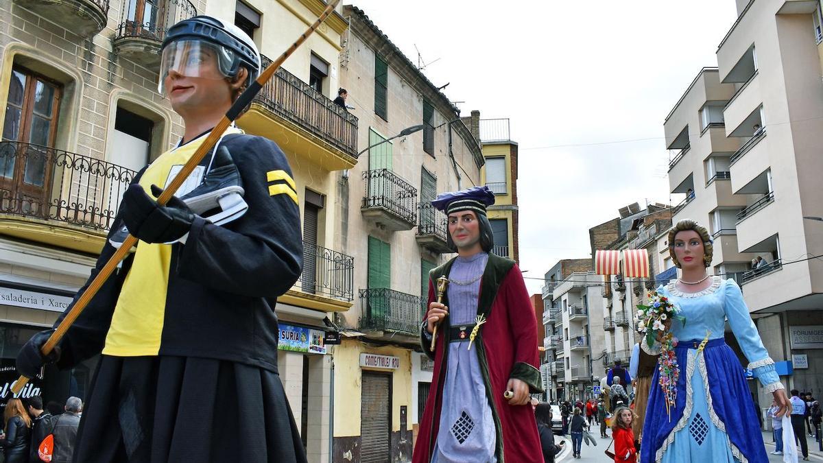 Gegants a la Fira de Rams de Súria, l'any passat