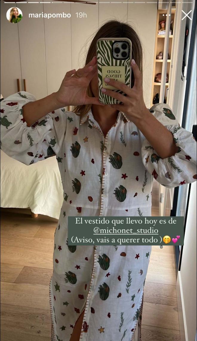 María Pombo con un vestido de Michonet