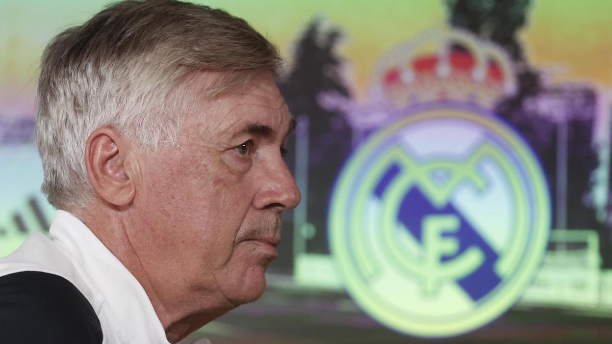 Carlo Ancelotti, este viernes en Madrid.