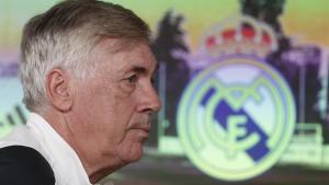 Carlo Ancelotti, este viernes en Madrid.