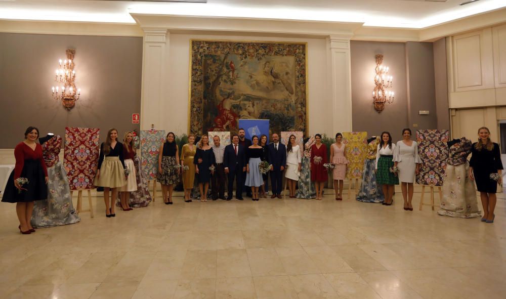 Presentación de las telas de la corte de honor Fallas 2019