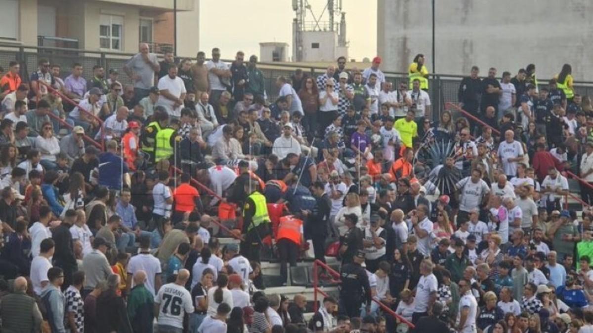 El espectador fue atendido durante la primera parte