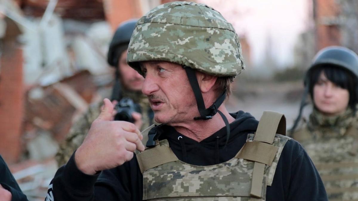 Sean Penn grabando en Ucrania