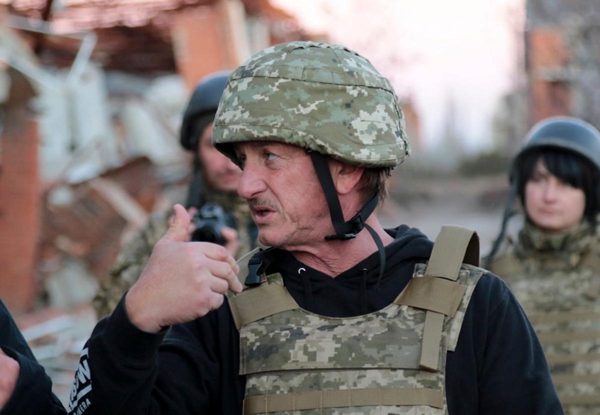 Sean Penn grabando en Ucrania