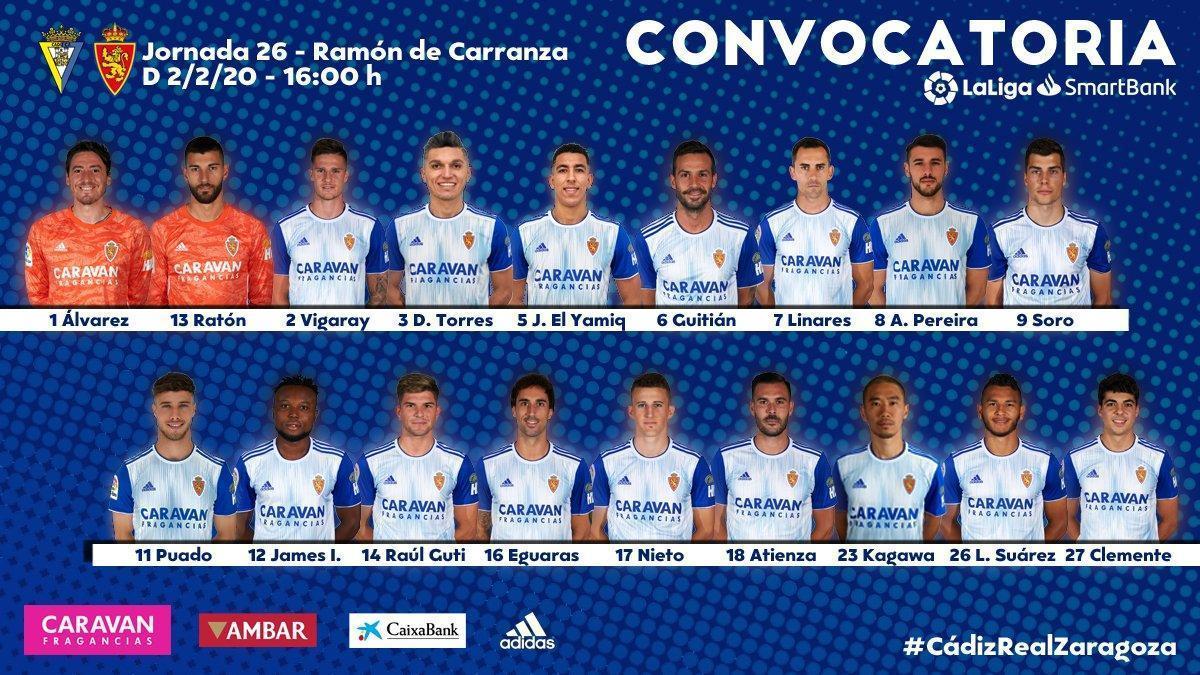 El Yamiq y Dani Torres debutan en la convocatoria del Zaragoza