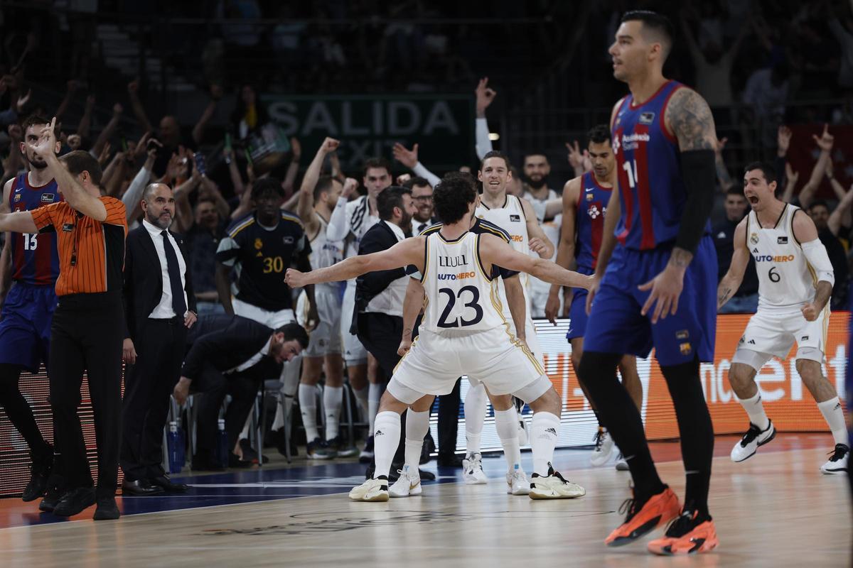 Real Madrid - Barça, segundo partido de semifinales del play-off de Liga Endesa, en imágenes.