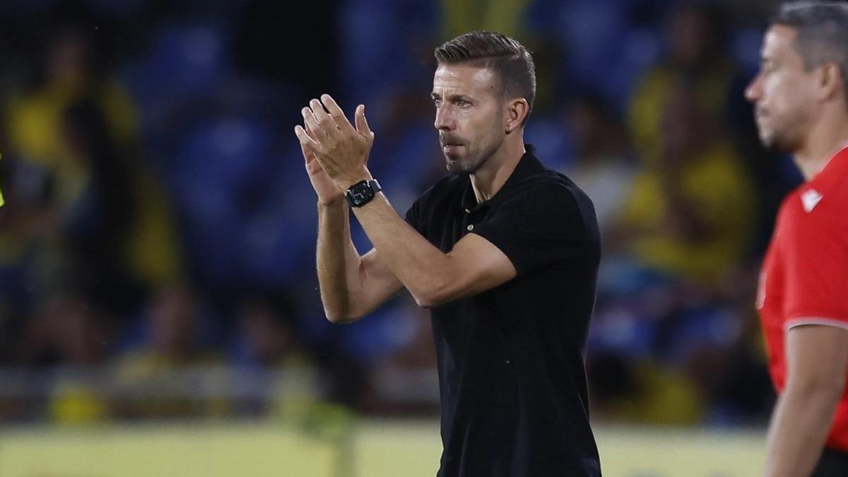 Luis García, durante un partido con Las Palmas