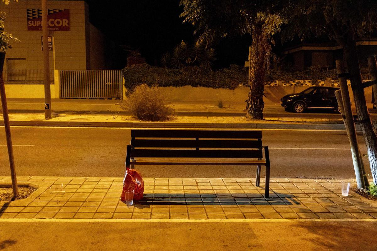 Botellón en la zona de la Albufereta en Alicante