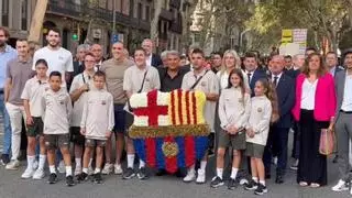 Ofrenda floral del Barça por la Diada de Catalunya