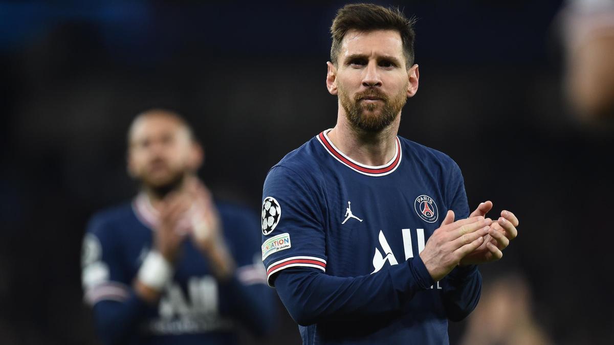 Leo Messi durante un partido con el PSG.