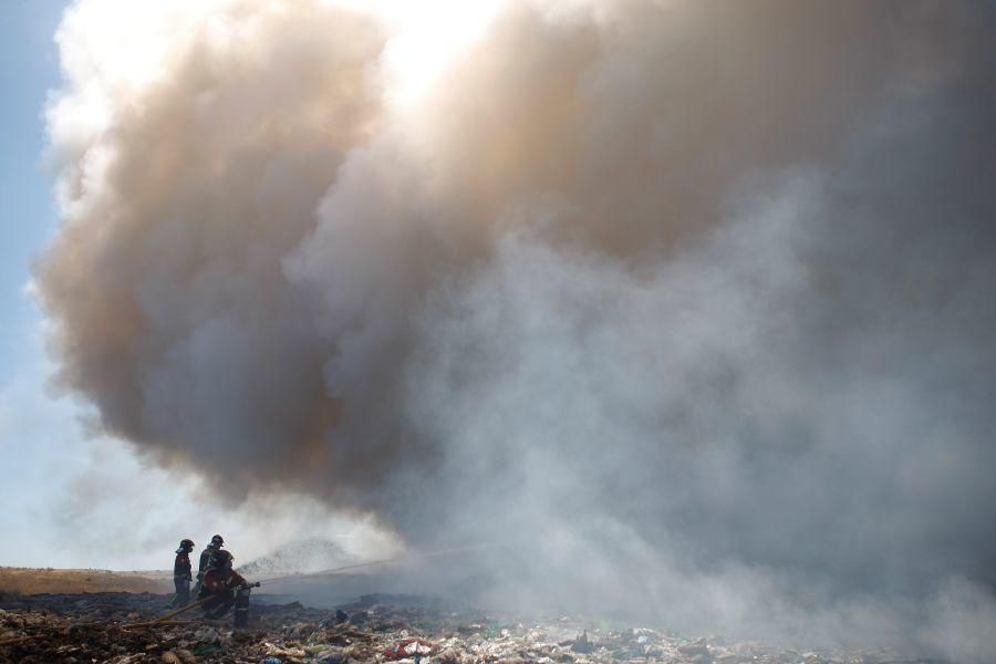 Incendio en el vertedero de Zamora